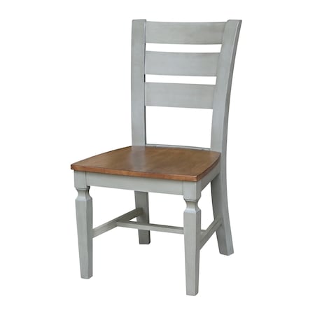 International Concepts Vista Ladderback Chairs, Set of 2, Hickory/stone C41-57P